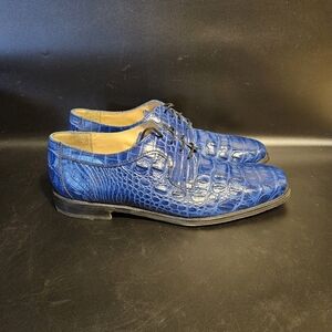 Carlos Santos Crocodile Lace Up Men's 10